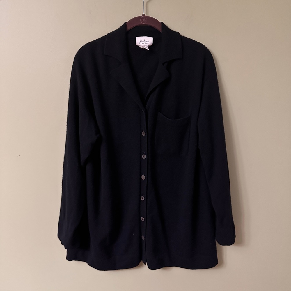 Neiman Marcus Classic Black Cardigan